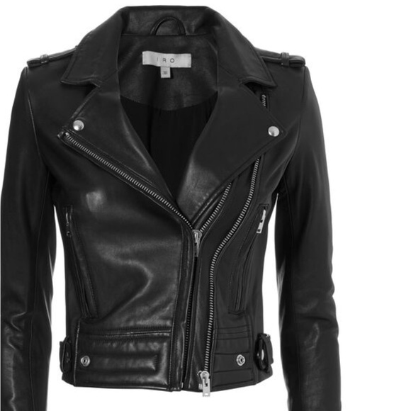 Iro Black Luiga Leather Jacket FR 36/XS - Picture 2 of 5